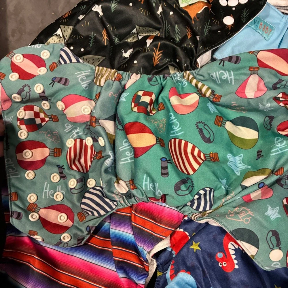 lot of 6 Alvababy Wegreeco Little Alaskans Cloth Diapers Pocket Inserts OS